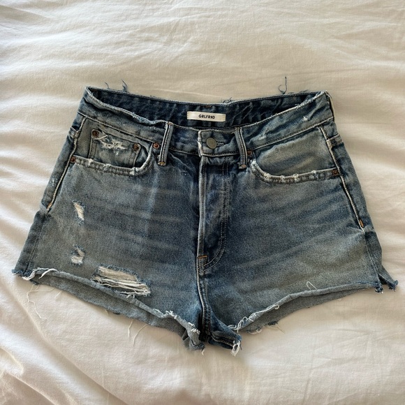 grlfrnd denim shorts | style: Cindy color: Stoned - Picture 1 of 5